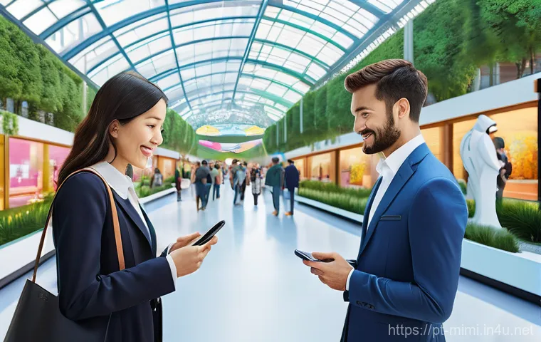 미미 테마파크 사례 분석 - **Prompt 1: Immersive Mixed Reality Forest Adventure**
    "A diverse group of cheerful visitors, in...